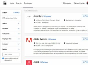 Handshake employer search screen shot
