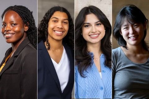 Headshots left to right: Vivian Chinoda, Alice Hall, Sofia Lara, and Sophia Wang