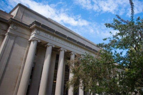 A building with columns on the MIT campus.