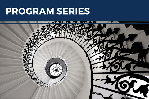 Spiral staircase and the words 