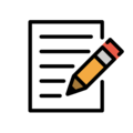Note pad with a pencil