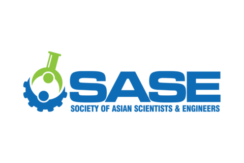 Blue and green logo with letters SASE to the right