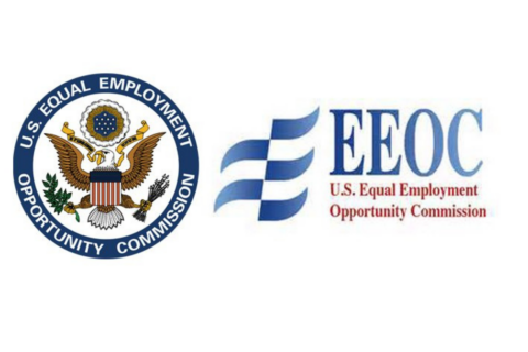 eagle seal with blue wave logo on right and red and blue text