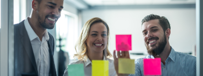 Employers scheduling with sticky notes